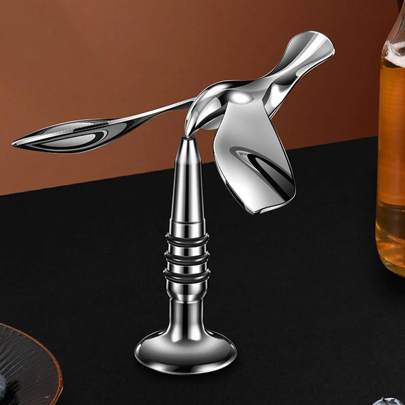 Artisan Balancing Bird Bottle Opener Floating Bar & Kitchen Decor Tool