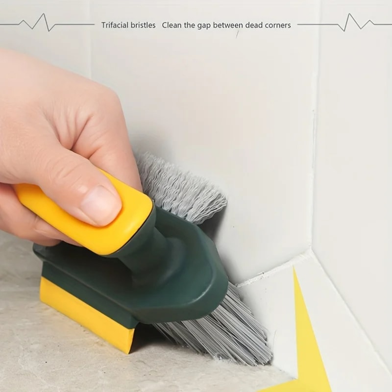 Heavy Duty Gap Cleaning Brush & Squeegee Tool Multifunction Home & Tile Cleaner