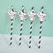 Cow Print Straws for Farm Birthday Party Supplies and Barnyard Decor