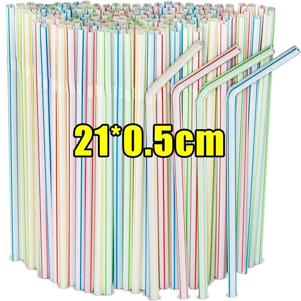 Bulk Plastic Party Cocktail Straws For Weddings Events Everyday Beverages 6