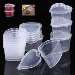 heart shaped disposable sauce cups premium takeaway condiment containers
