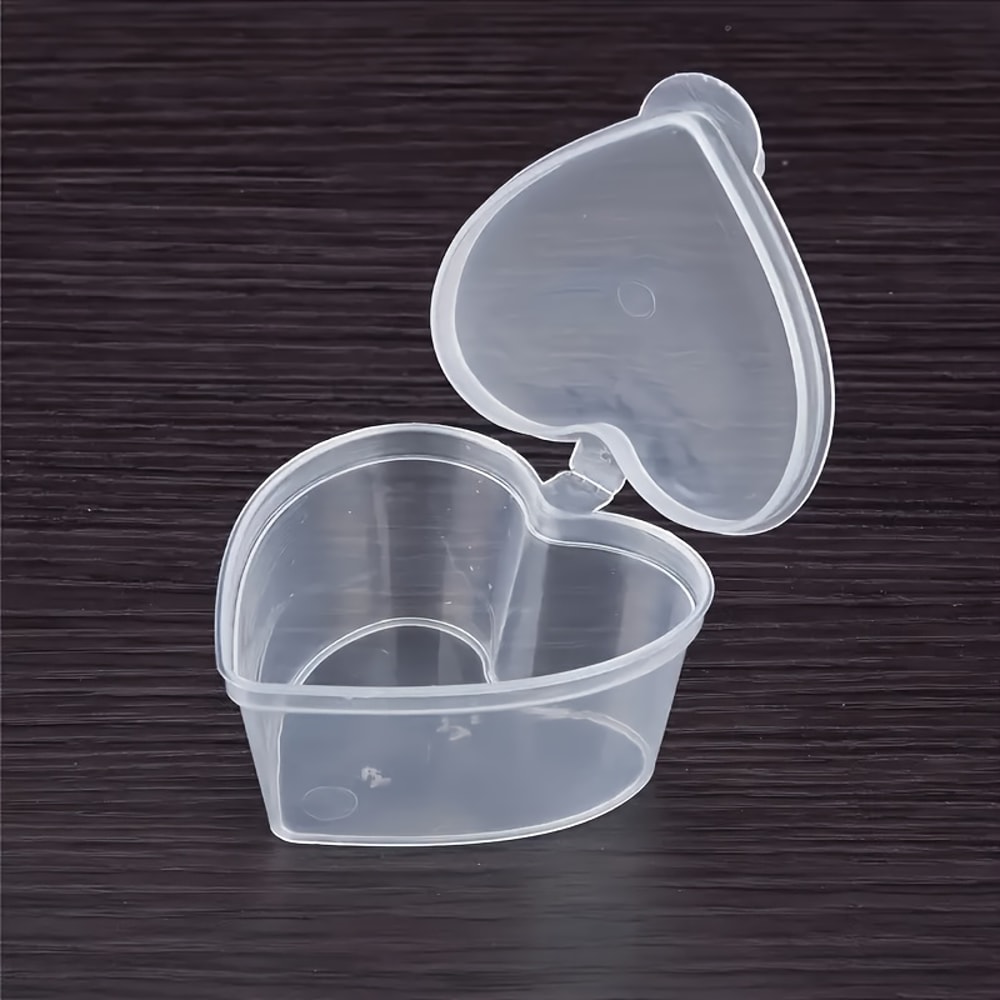 Heart Shaped Disposable Sauce Cups Premium Takeaway Condiment Containers 3