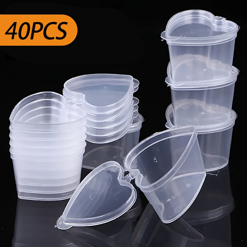 Heart Shaped Disposable Sauce Cups Premium Takeaway Condiment Containers 6