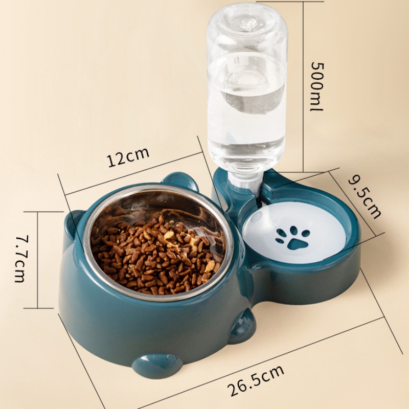 Automatic Pet Water Dispenser Feeder Bowl Stainless Steel Dog & Cat Feeding Station