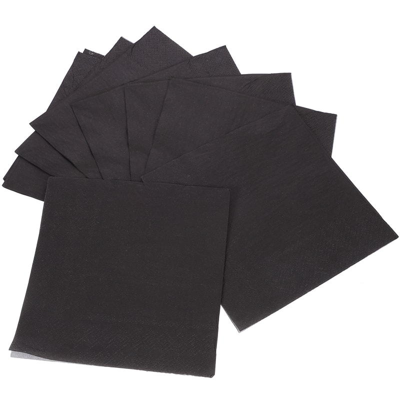 Premium Black Paper Party & Cocktail Napkins Event Napkins
