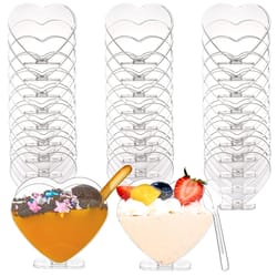 heart shaped dessert cups mini parfait & plastic mousse serving cups