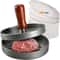 Premium Stainless Steel Burger Press Patty Maker with Wood Handle & Patty Papers