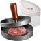 Premium Stainless Steel Burger Press Patty Maker with Wood Handle & Patty Papers