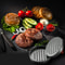 Premium Stainless Steel Burger Press Patty Maker with Wood Handle & Patty Papers