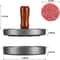Premium Stainless Steel Burger Press Patty Maker with Wood Handle & Patty Papers