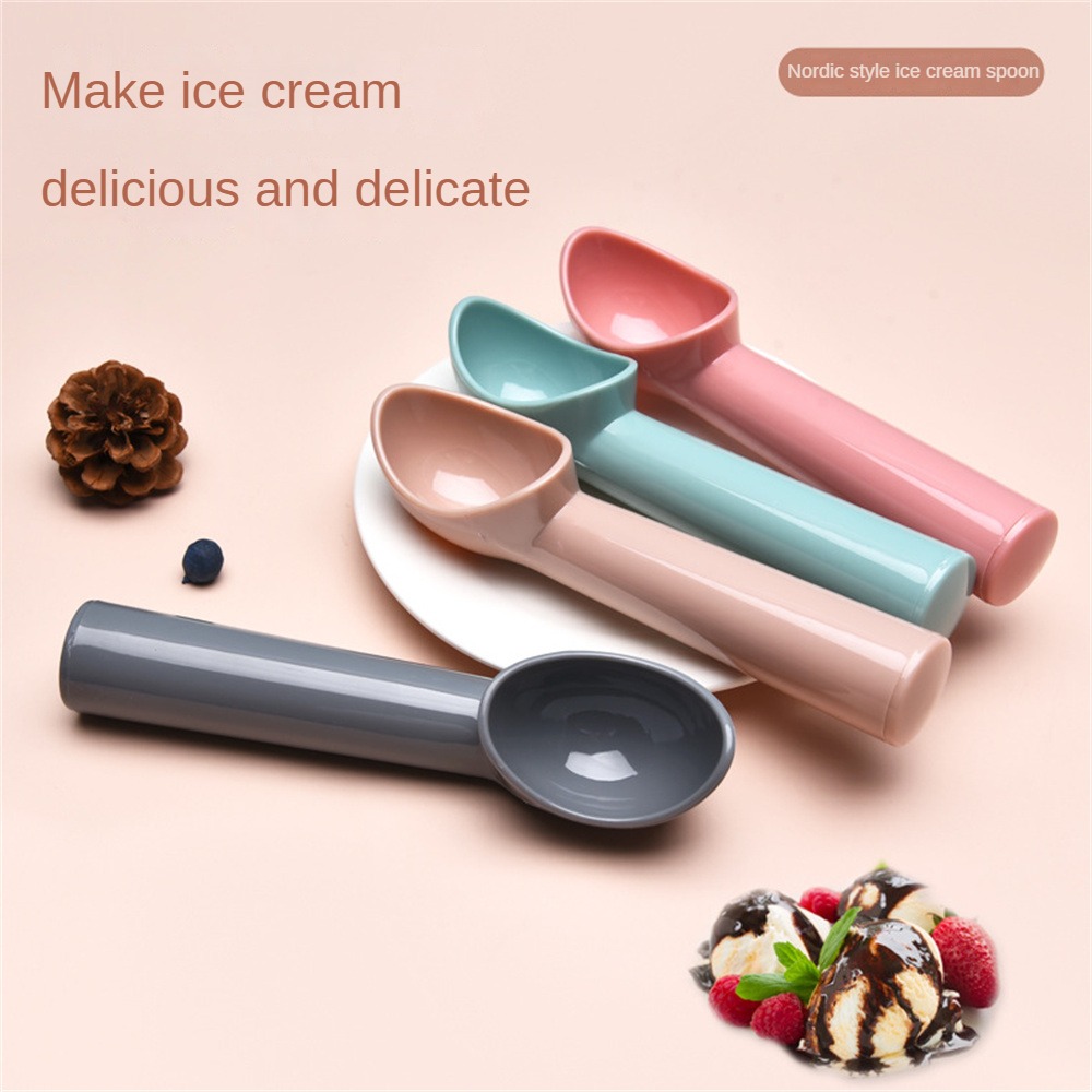Premium Ergonomic Plastic Ice Cream Scoop Easy Clean Ice Cream Spoon 0