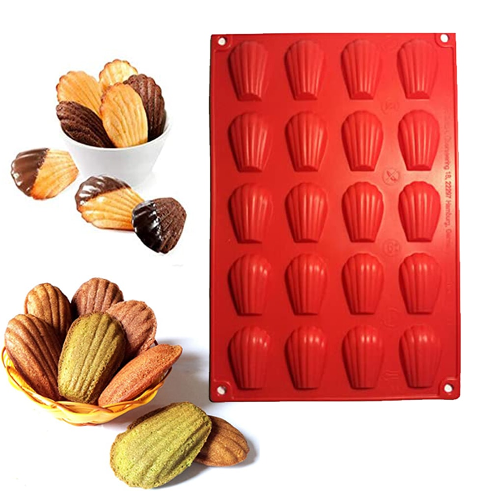 Premium Mini Madeleine Pan & Shell Cake Mold for Cookies, Biscuits & DIY Treats