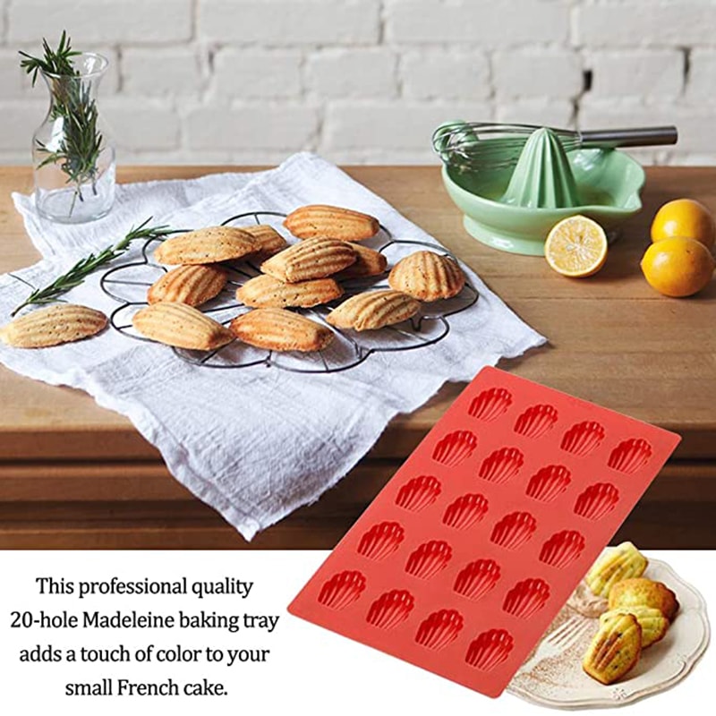 Premium Mini Madeleine Pan & Shell Cake Mold for Cookies, Biscuits & DIY Treats