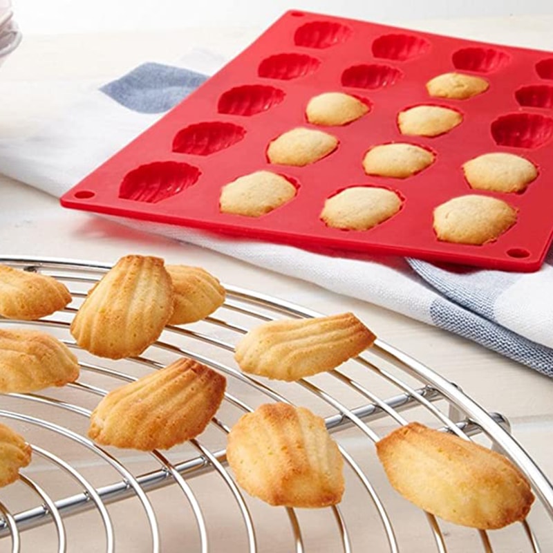 Premium Mini Madeleine Pan & Shell Cake Mold for Cookies, Biscuits & DIY Treats