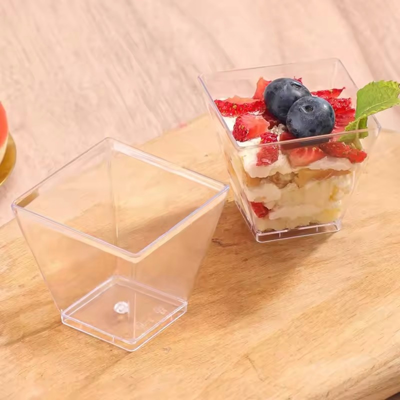 Premium Clear Mini Dessert Cups Disposable Party Food Serving Cups 1