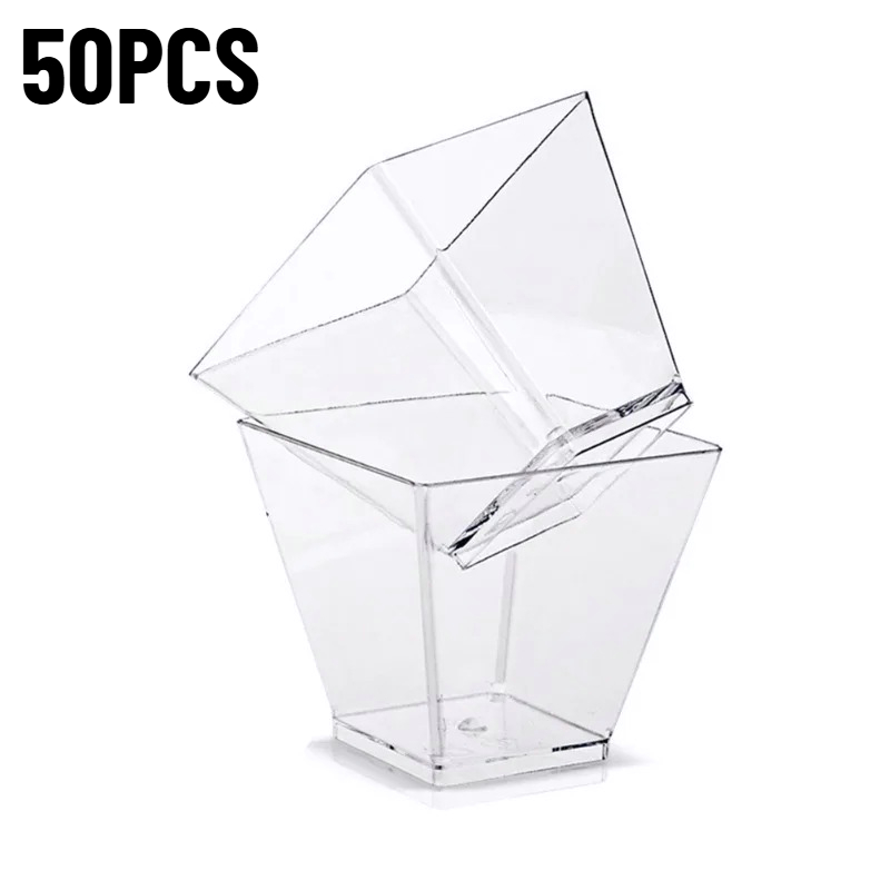 Premium Clear Mini Dessert Cups Disposable Party Food Serving Cups 0