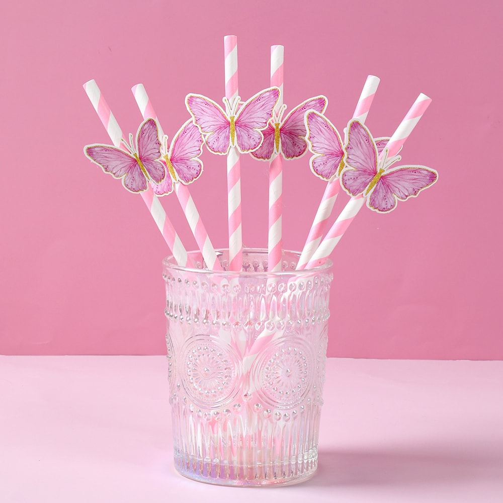 Safari Animal Paper Drinking Straws Party Pack Jungle Wild One Birthday Decor 5