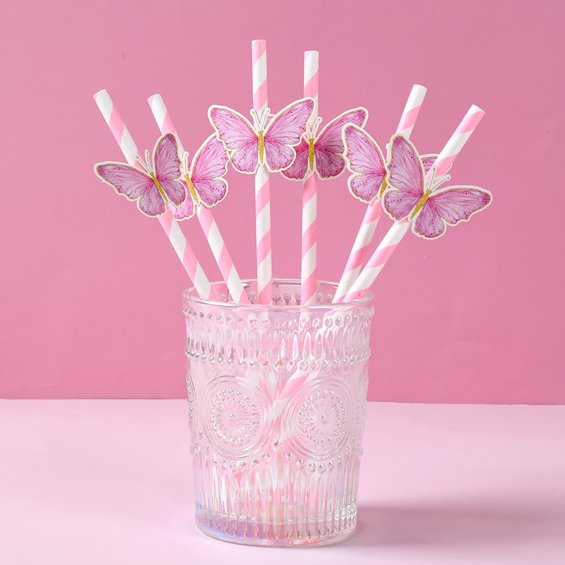 Safari Animal Paper Drinking Straws Party Pack Jungle Wild One Birthday Decor 5