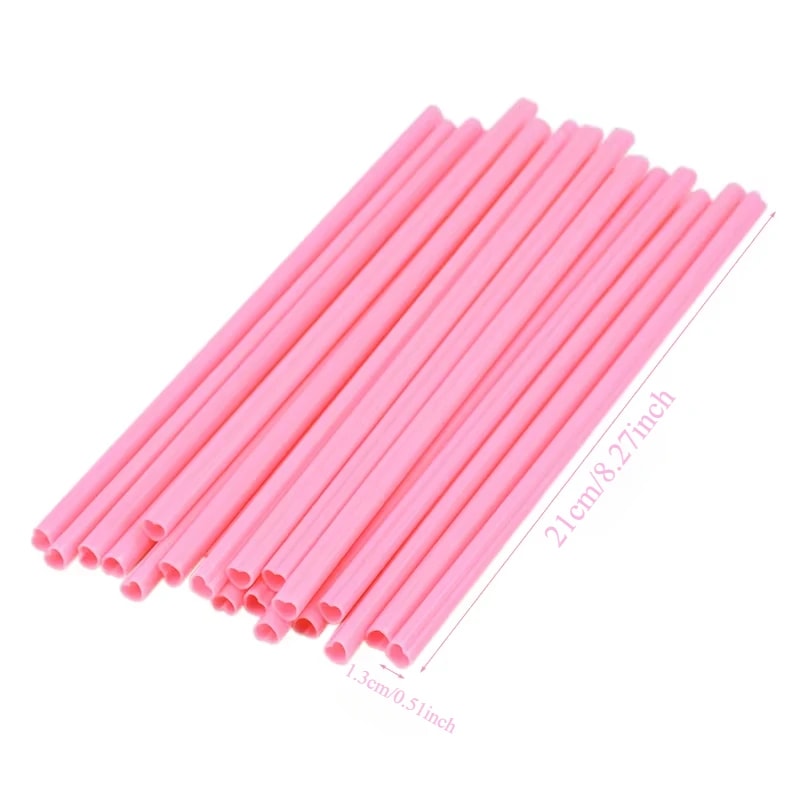 Heart Shaped Drinking Straws Cute Disposable Party Wedding Valentine Supplies 1