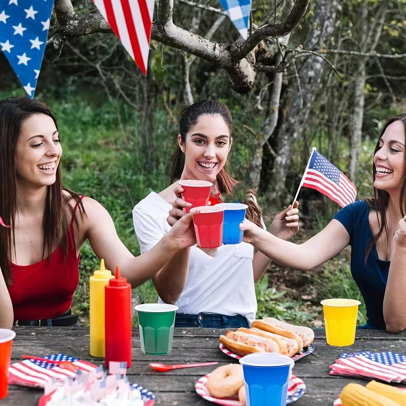 Mini Disposable Party Shot Cups Random Colors For Events Celebrations 3