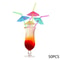 Premium Party Cocktail Umbrella Straws Tropical Drink Party Decoration Set 6