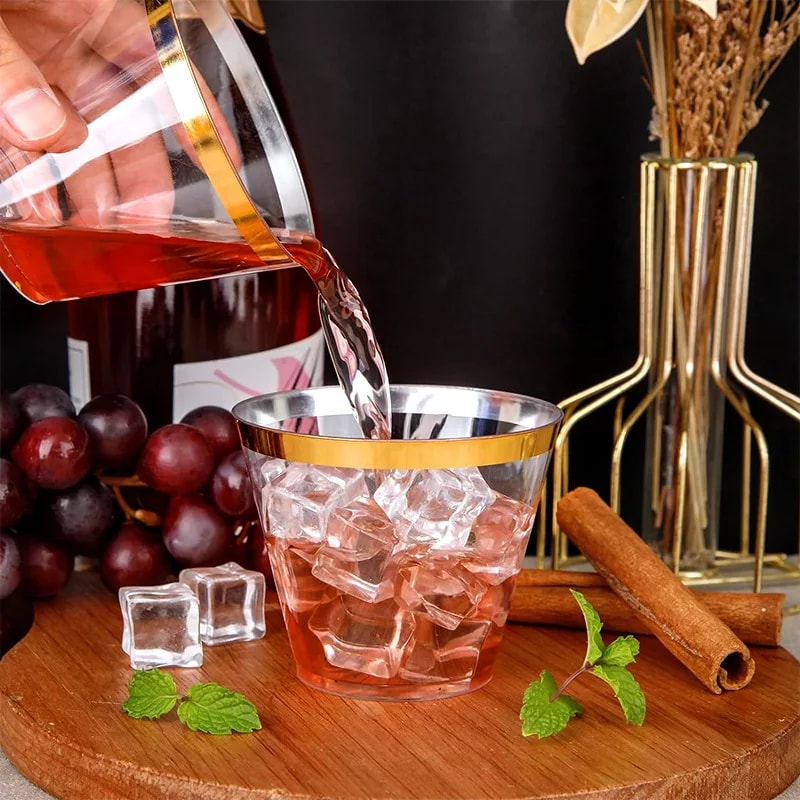 Premium Disposable Clear Plastic Champagne Cups Party Event Drinkware 2