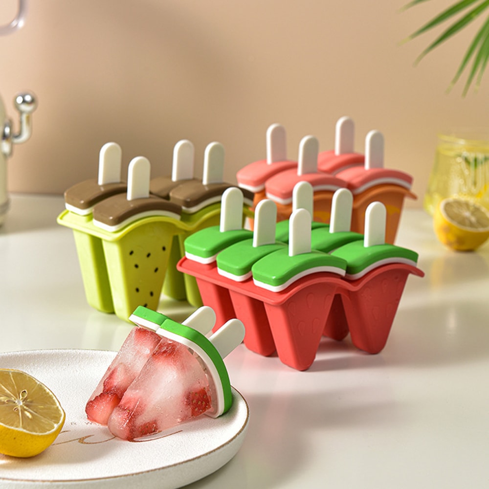 Watermelon Ice Pop Mold Set With Lid For Kitchen Frozen Treats 0
