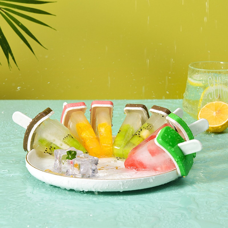 Watermelon Ice Pop Mold Set With Lid For Kitchen Frozen Treats 2