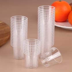 premium mini plastic cups clear disposable tasting cups & party shot glasses