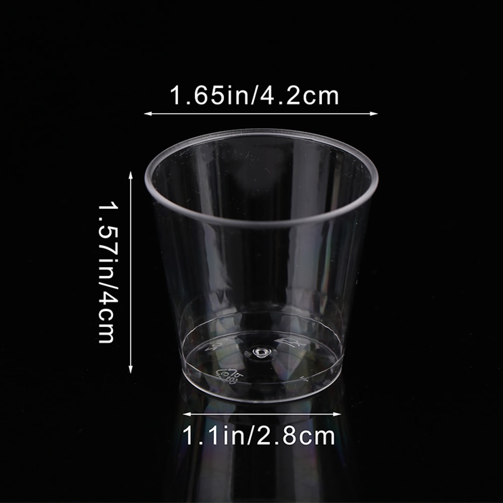 Premium Mini Plastic Cups Clear Disposable Tasting Cups Party Shot Glasses 4