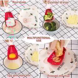 multifunctional cooking spoon kitchen strainer scoop to cut garlic hanging hole potato garlic press egg tool kitchen acc
