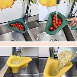 Kitchen Sink Organizer: Drain Basket, Faucet Holder, Strainer & Accessories