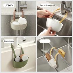 Kitchen Sink Sponge Holder: Bathroom Soap Dish, Drain Rack & Organizer