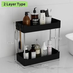 2-tier kitchen organizer: under sink drawer, rack & spice storage