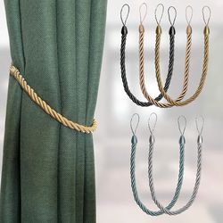 Gold Weave Curtain Tieback: Handcrafted Holder Clip for Home Decor