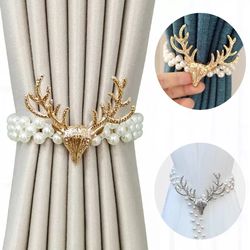 Elk Pearl Stretchable Curtain Clip Decor for Modern Home Accessories