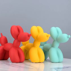 balloon dog statue: nordic resin animal sculpture for modern home decor
