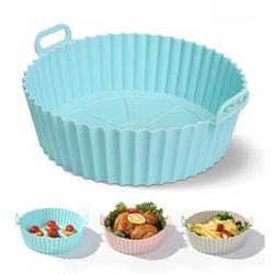 air fryer oven accessories: silicone basket, non-stick pan mat, baking utensils