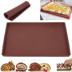 silicone baking mat for cake rolls, macarons, swiss rolls | non-stick oven mat & pastry tool