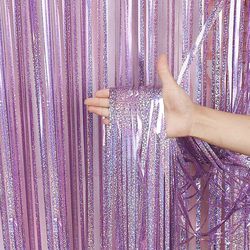 2M Party Backdrop Curtains Glitter Gold Tinsel Foil Curtain Birthday Wedding Decoration Adult Anniversary Decor