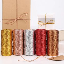 1.5mm 100m Rope Gold Silver Cord for Jewelry Making, DIY Bracelets, Christmas Decor & More