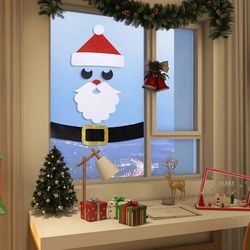Festive Christmas Window Stickers: Snowman, Santa Claus, Elk - Home Decoration for Happy New Year 2024