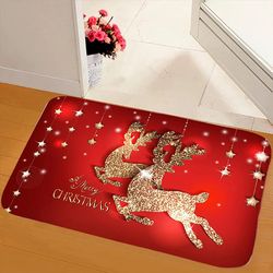 Christmas Decorations: Elk Doormat, Navidad Ornament, New Year 2024 Gifts - Xmas Party Decor, Natal Noel 2023 Rug Mat