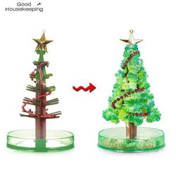 3 Types 14cm Magic Growing Christmas Tree DIY Fun Xmas Gift Toy for Adults Kids | Home Festival Party Decor Props Mini T