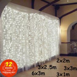 Led Icicle String Lights: Christmas Fairy Garland For Outdoor Wedding, Party, Garden Decoration