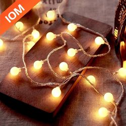 10m Usb/battery Power Ball Led String Lights: Outdoor Wedding Garden Fairy Lights, Christmas Decoration