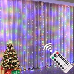 usb festoon led string light: 8 mode remote christmas fairy garland curtain decor - holiday & new year lamp