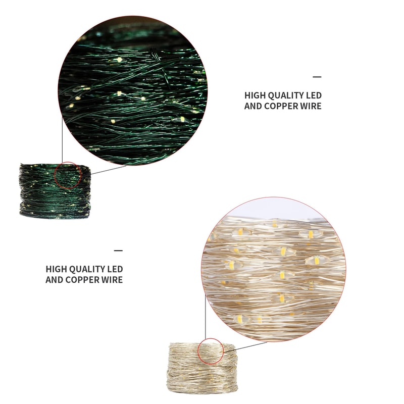 QpRl100MLEDStringLightsSilverWireFairyLightsGarlandForOutdoorNewYearChristmasPartyStr