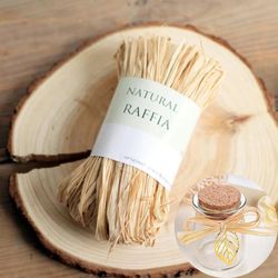 10m Natural Raffia Rope for DIY Crafts & Wedding Decor - Straw Rope Wedding Party Decoration & Gifts