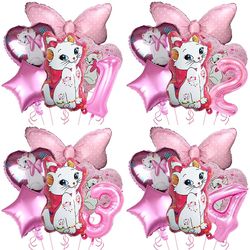 Disney Marie Cat Balloons Set: 32-inch Number Foil Balloon Girls Birthday Party Decoration & Supplies